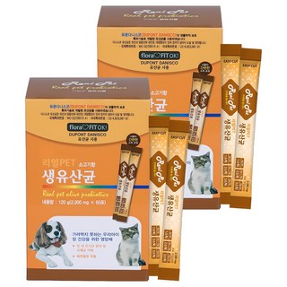 리얼Pet 반려동물 영양제, 120g, 장건강/유산균, 2개