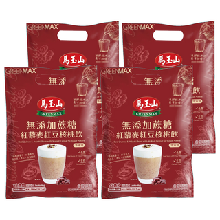 馬玉山 無添加蔗糖紅藜麥紅豆核桃飲, 360g, 4袋