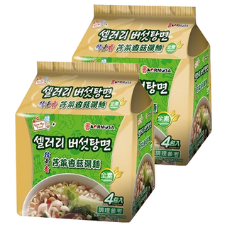 KORMOSA 韓寶 韓素香芹菜香菇湯麵 Q彈麵條 全素 4包入, 8包