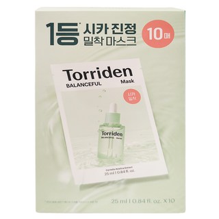Torriden 積雪草舒緩急救面膜, 10入, 1組