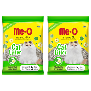 Me-O 咪歐 凝結貓砂 蘋果淡香 天然無毒 氣味控制 高效吸水 超低粉塵, 5L, 2包