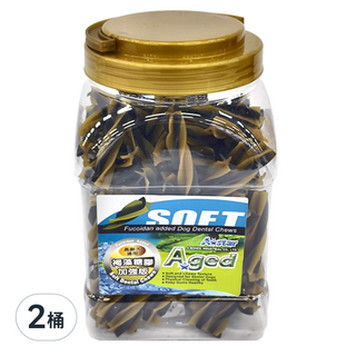A star 高齡犬五星棒 柔軟潔牙骨, 750g, 2桶, 褐藻膠加強