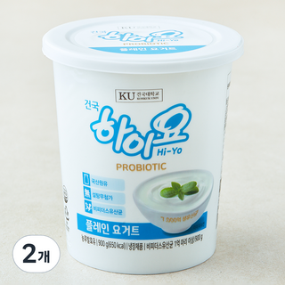 건국유업 하이요 프로바이오틱 플레인 요거트, 900g, 2개, 1개입