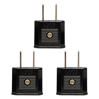 홈플래닛 국내생산 220V 변환 110V 플러그 여행용 어댑터 나사형, 블랙, 3개, 43mm