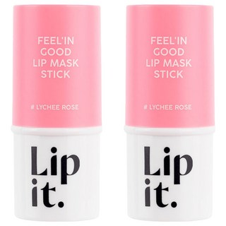 Lip it Feel in Good 晚安唇膜棒 01荔枝玫瑰 5.5g | 護唇 保濕 滋潤, 1支, 2支