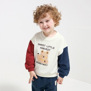 BERRYMAY 男童短尾矮袋鼠拼色T恤