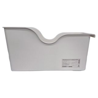 懶角落 窄型層架/櫥櫃用分隔收納籃 附輪, 14.7 x 40.8 x 23.2cm, 常規款 白色, 1個