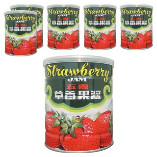 五惠 草莓果醬 早餐吐司/麵包抹醬, 900g, 6罐