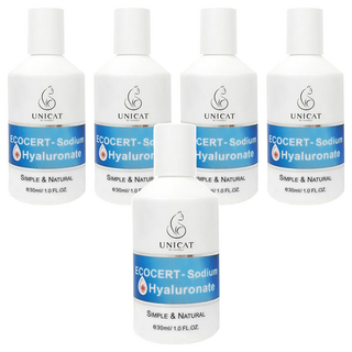UNICAT 變臉貓 Ecocert 玻尿酸保濕原液 30ml 雙分子技術補水 保水 鎖水, 5瓶