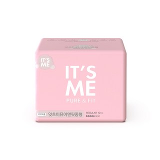 It's Me Pure & Fit 純棉衛生棉 中型, 12片, 1包