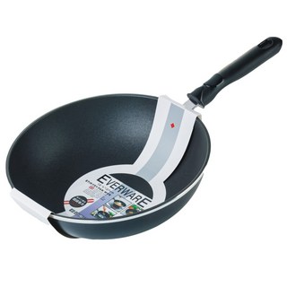 EVERWARE 手工鑄造鐵鏟專用不沾深型炒菜鍋 手工-隔熱電木, 27cm, 1個