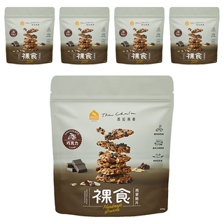 The Chala 蕎拉燕麥 裸食燕麥脆片 巧克力, 230g, 5包