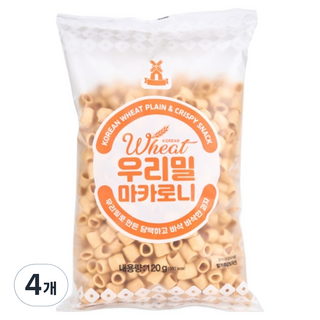 당암 우리밀 마카로니 스낵, 4개, 120g