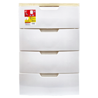 IRIS OHYAMA 愛麗思歐雅瑪 寬56公分系列 四層木質天板收納櫃 HG-554B 81 x 56 x 41.5cm, 白色, 4層, 1個