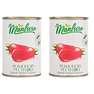 Manfuso 全番茄顆粒醬罐頭, 2個, 400g