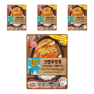 OTTOGI 不倒翁 Oz Kitchen泰式軟殼蟹黃咖哩醬調理包, 180g, 4包