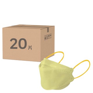 CHACER 佳和口罩 成人4D立體醫用口罩, 檸檬香檳, 10片, 2包