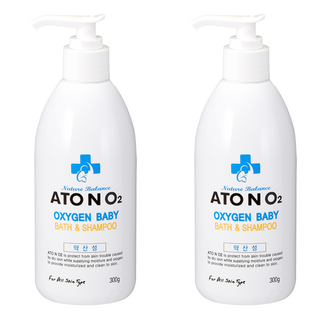 ATO N O2 愛多氧 弱酸性2合1洗髮沐浴乳, 300g, 2瓶