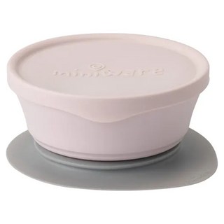 miniware 微兒 天然聚乳酸麥片碗組 內含麥片碗、矽膠碗蓋、防滑吸盤, 棉絮棉花糖, 1組
