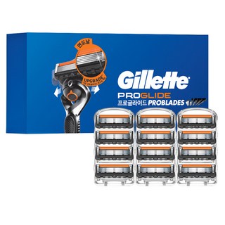 Gillette 吉列 正品 ProGlide 鋒隱刮鬍刀片, 1個, 12入