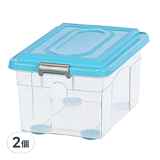 KEYWAY 聯府 優雅盒 CR-240 塑膠收納盒 透明盒身 防塵防潮 多尺寸可選, 2個