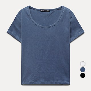 MIXXO 女款U領修身短袖T恤