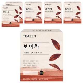 TEAZEN 茶禪 普洱茶茶包, 700mg, 40包, 6盒