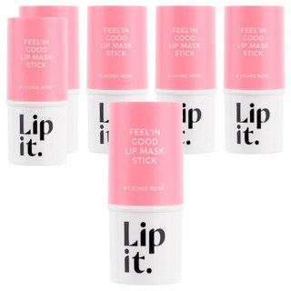 Lip it Feel in Good 晚安唇膜棒 01荔枝玫瑰 5.5g, 1支, 6支