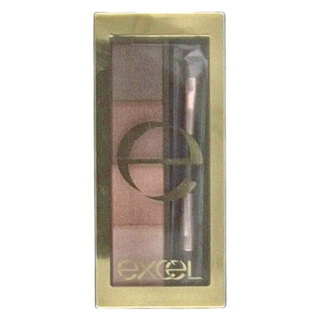 EXCEL 四色玩色塑型眉彩盤 SE03柔燦粉棕 3.5g,打造自然立體眉型, 1個