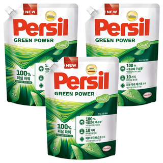 Persil 寶瀅 韓國原裝進口 綠力潔淨洗衣精補充包 一般洗衣機專用, 2L, 3包