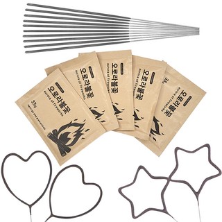 하트별나라 불멍 오로라 가루 불꽃놀이 폭죽세트, 1세트
