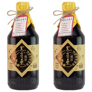 黑豆桑 天然極品頂級黑金醬油, 添加海鹽, 高粱代替小麥, 黑豆釀造, 550ml, 2瓶