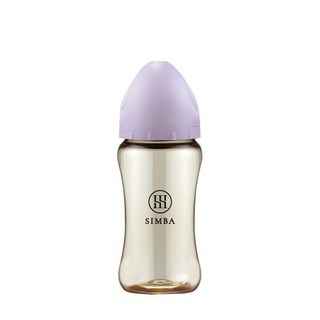 Simba 小獅王辛巴 蘊蜜鉑金PPSU寬口防脹氣奶瓶 全齡適用, 紫芙, 360ml, 1個