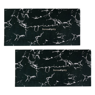 矽藻土軟地墊 加厚款 方形, 黑色大理石, 2片