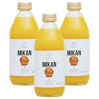 KIMINO 和歌山蜜柑氣泡果汁飲, 250ml, 3個