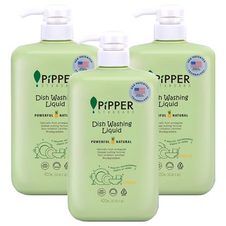 피퍼스탠다드 발효액 주방 세제 보틀, 3개, 900ml