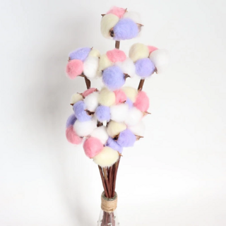 乾燥花 36 x 4~5cm 10支, 彩色棉花桿