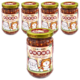 扒扒飯 雙椒醬, 開胃辣椒醬 拌飯拌麵皆宜, 260g, 5罐