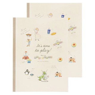 TOY STORY 玩具總動員 返校日 條紋筆記本 B5, 250mm*175mm, 棕色, 2個