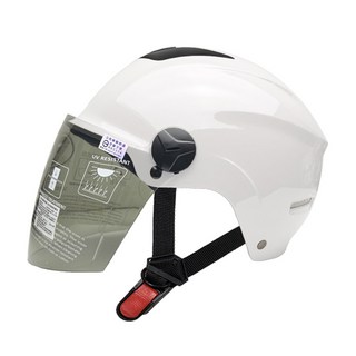 EVO 半罩式雪帽款安全帽 附長鏡片, 白色
