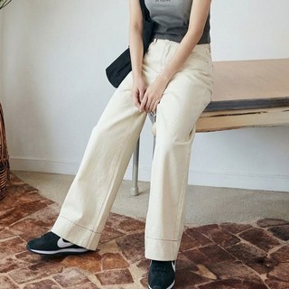 MEICHEL 女款 Fidelio 大尺碼車線丹寧寬褲 12447