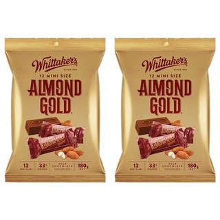 Whittaker's 迷你杏仁牛奶巧克力, 180g, 2袋