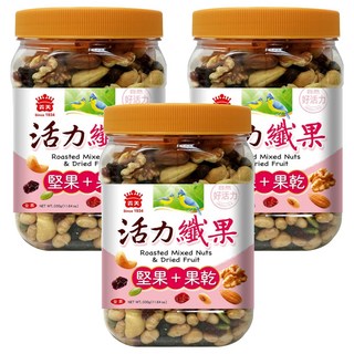 義美 活力纖果 堅果 + 果乾, 330g, 3罐