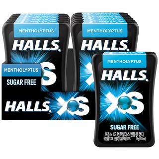 HALLS XS無糖迷你薄荷糖 酷爽薄荷款, 12盒, 15g