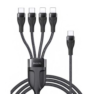 yesido 4合1 Type-C 接口充電線 4A, CA110, 1條