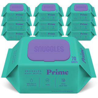 스너글스 프라임 유아용 저자극 아기물티슈 캡형, 10팩, 70매, 70g