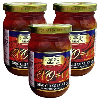 寧記 XO干貝醬 採用金華火腿、朝天椒和其它佐料製造而成, 245g, 3罐
