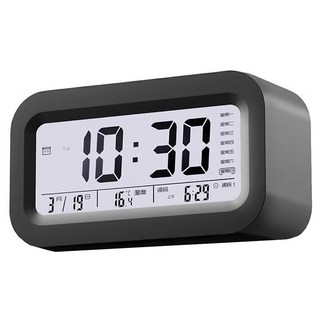 小麥購物 新升級智能鬧鐘, 黑色