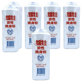 嬌娃 涼性爽身粉, 250g, 6瓶