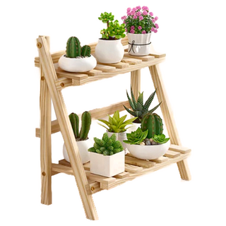 JOEKI 木質收納架 單面層 可折疊 二層收納, 1個, 35 x 17 x 35cm